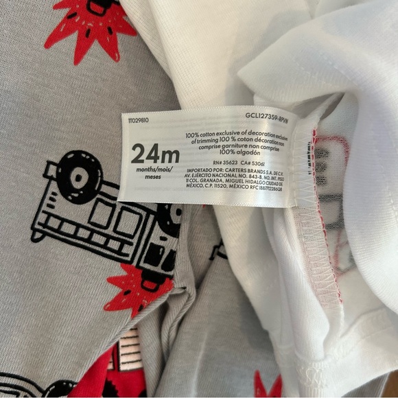 💐 Carter's 2 Piece Pajama Set NWT - Picture 7 of 7